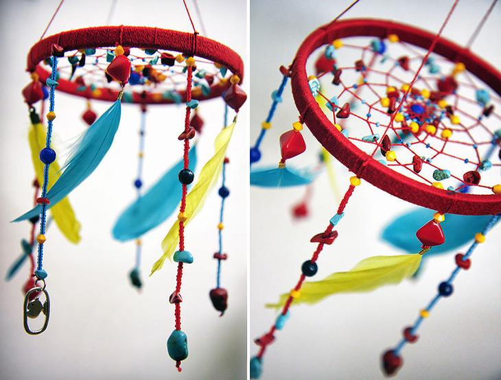 Пошаговая схема плетения ловца снов: 4 мастер-класса