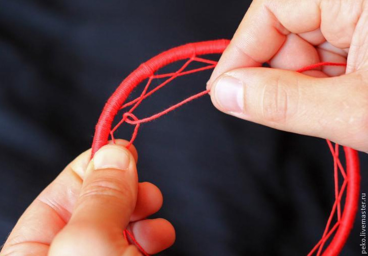 Пошаговая схема плетения ловца снов: 4 мастер-класса