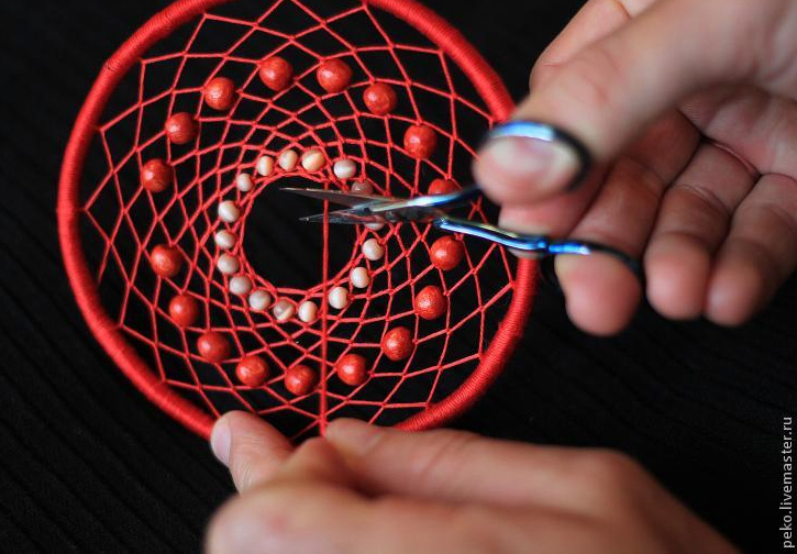 Пошаговая схема плетения ловца снов: 4 мастер-класса