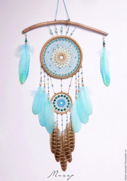 Пошаговая схема плетения ловца снов: 4 мастер-класса