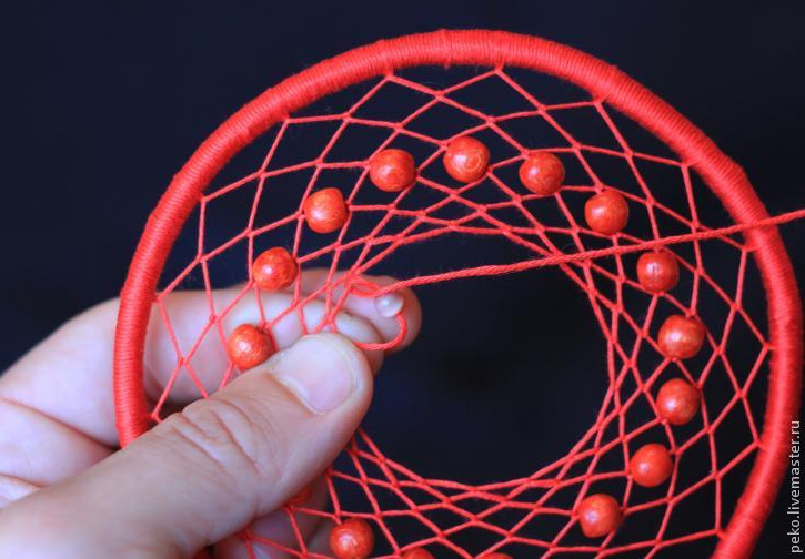 Пошаговая схема плетения ловца снов: 4 мастер-класса