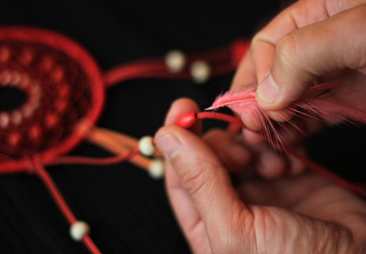 Пошаговая схема плетения ловца снов: 4 мастер-класса