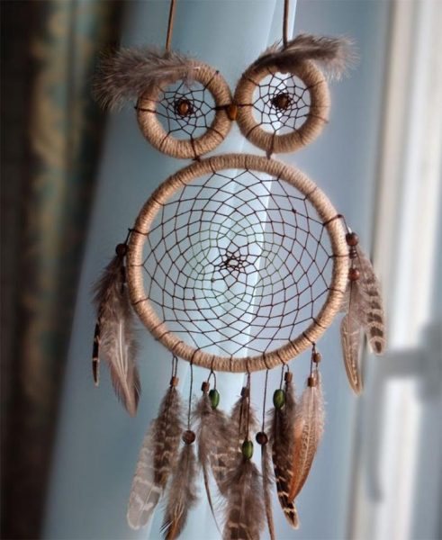 Пошаговая схема плетения ловца снов: 4 мастер-класса