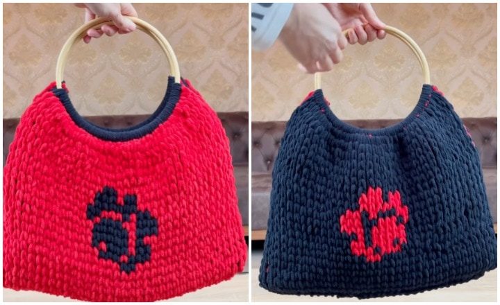 Сумка из необычной пряжи