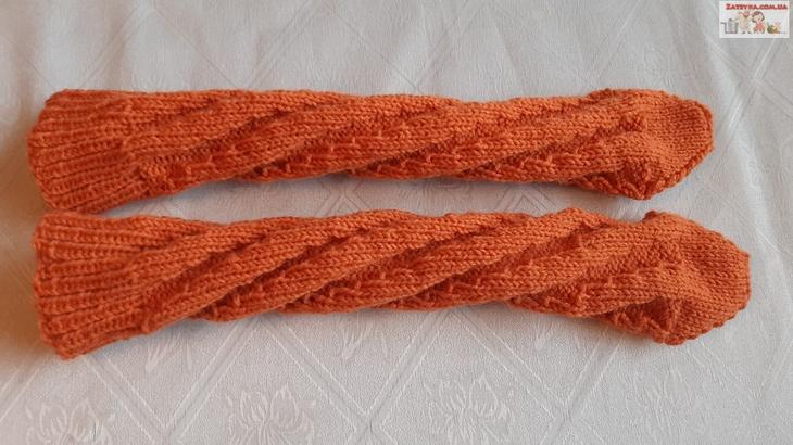 Женские носки «Спираль» спицами