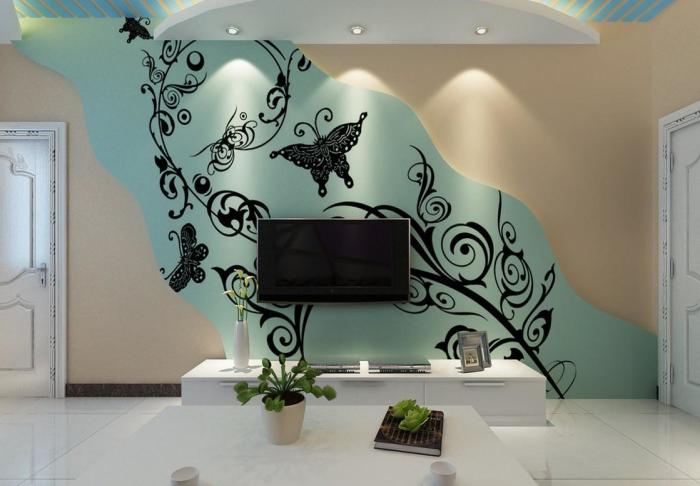 20 великолепных примеров, как можно оживить зону для просмотра телевизора