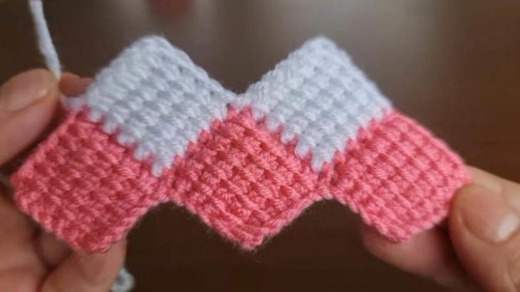 Очень красивое тунисское вязание