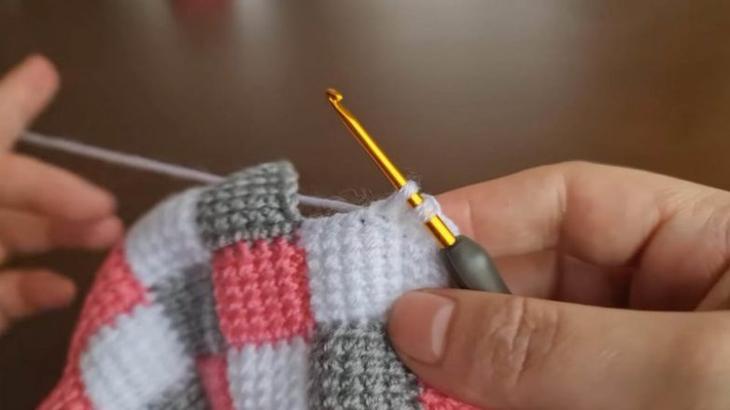 Очень красивое тунисское вязание