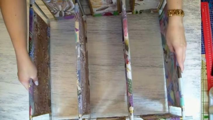 Старая полка в технике "пицца"