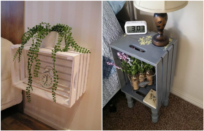 17 эффектных прикроватных тумбочек, которые можно легко сделать своими руками