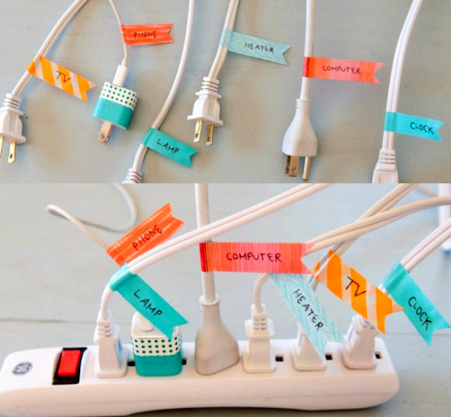 18 интересных идей использования декоративного скотча в интерьере