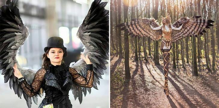 Художница создает огромные реалистичные крылья