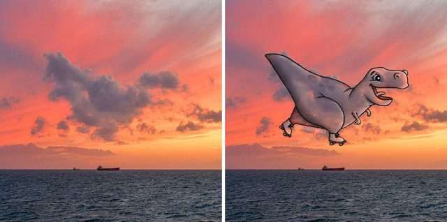 Художница создаёт рисунки, вдохновлённые формами облаков