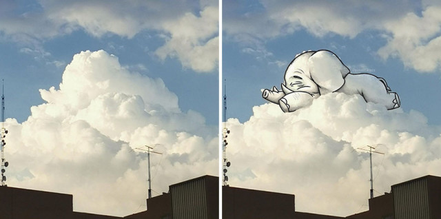 Художница создаёт рисунки, вдохновлённые формами облаков