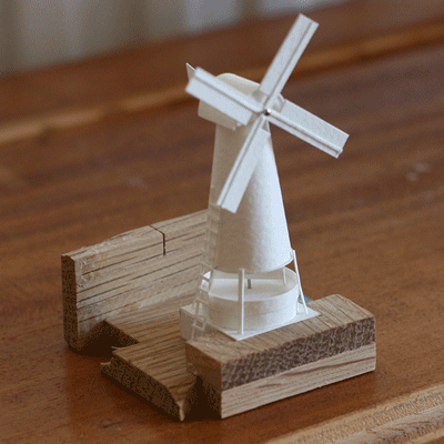 Подвижные поделки из дерева и бумаги для акварели