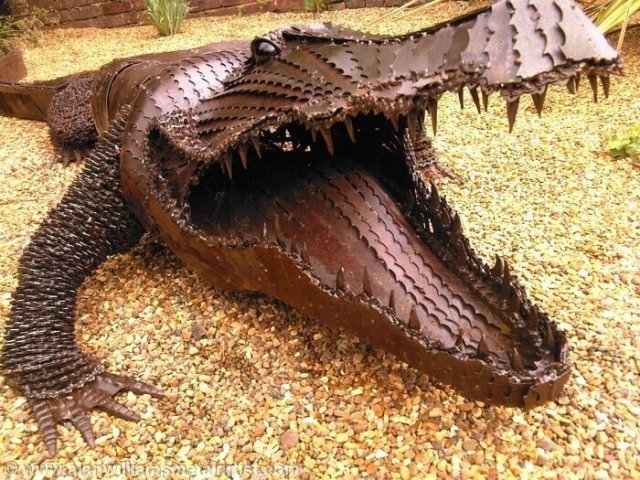 Скульптор по металлу Алан Уильямс создаёт настоящие шедевры из металлолома