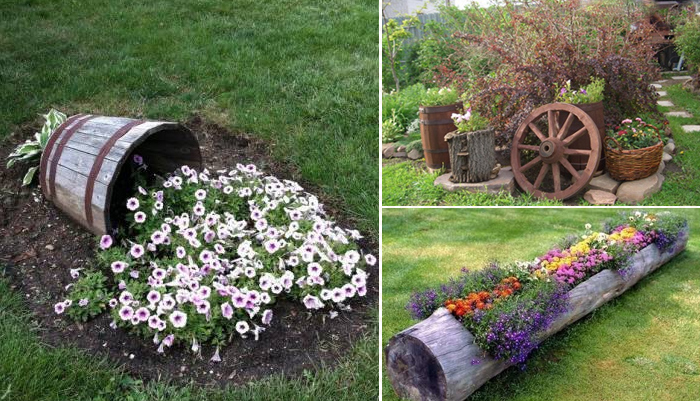 Создаем великолепные клумбы из подручных материалов