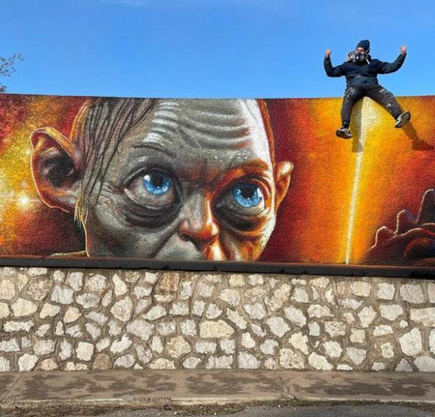 Трёхмерные граффити французского уличного художника Braga Last One