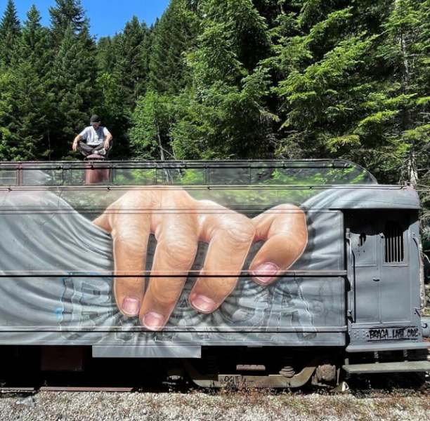 Трёхмерные граффити французского уличного художника Braga Last One