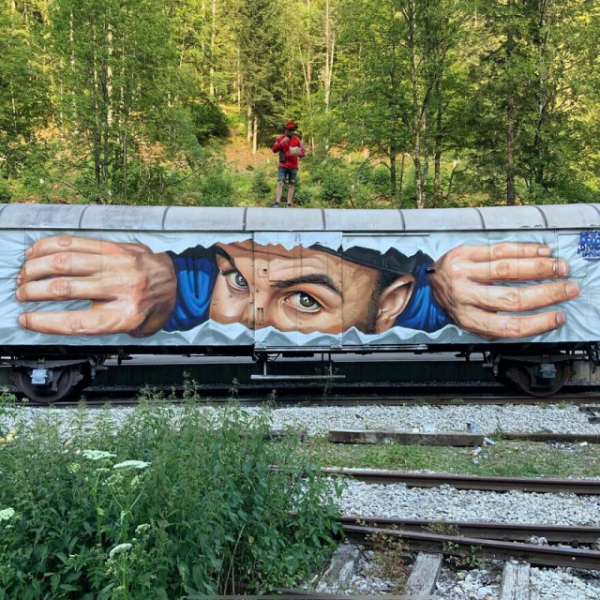 Трёхмерные граффити французского уличного художника Braga Last One