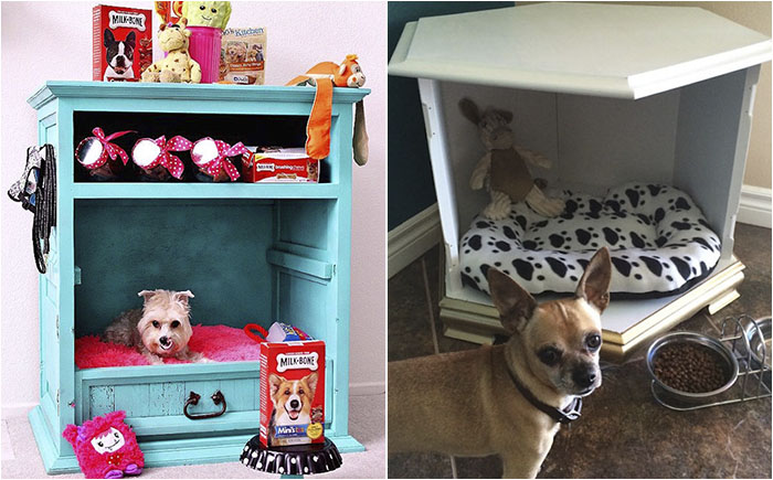 15 стильных кроватей-тумбочек для домашних питомцев