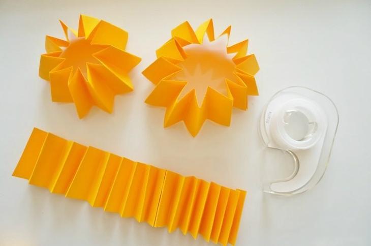 Объемные фрукты из бумаги