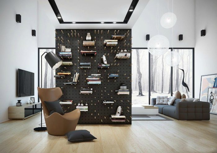 Стильные идеи использования перфорированных панелей в интерьере