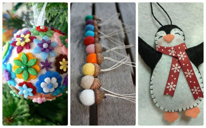 Украшаем елку игрушками, сделанными своими руками