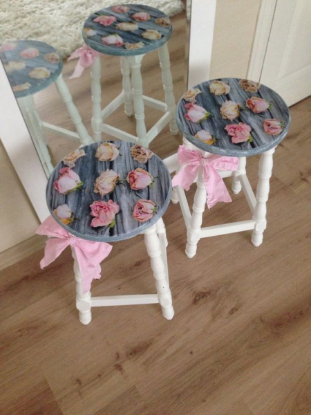 25 блестящих идей обновления мебели в технике декупаж