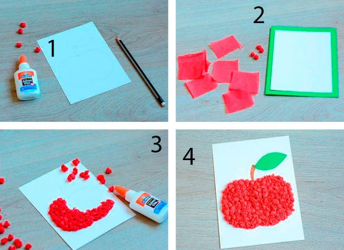 Аппликации из бумаги