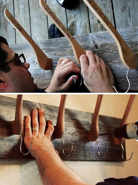 Идеи перепрофилирования вешалок для одежды