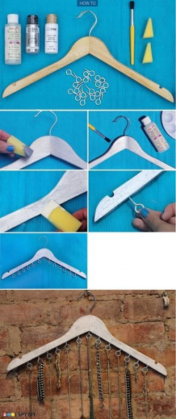 Идеи перепрофилирования вешалок для одежды