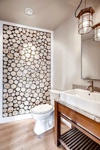 Пни, коряги, доски и ветки в интерьере