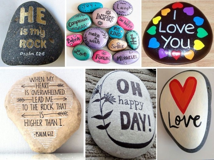 Рисование на камнях или роспись садовых камней