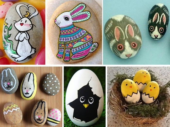 Рисование на камнях или роспись садовых камней