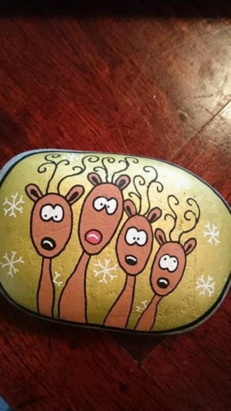 Рисование на камнях или роспись садовых камней