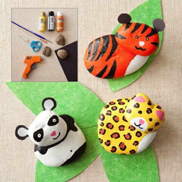 Рисование на камнях или роспись садовых камней