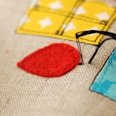 Уютные домики из лоскутков