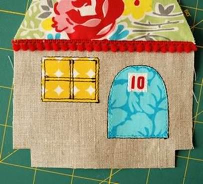 Уютные домики из лоскутков