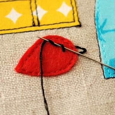 Уютные домики из лоскутков