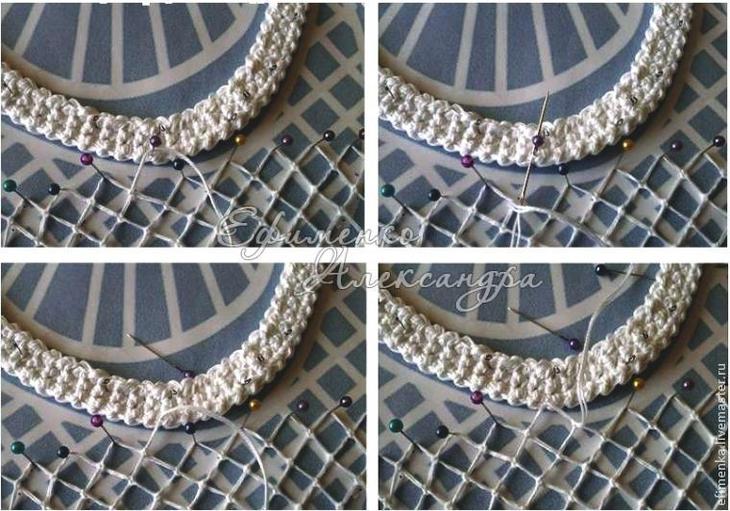 Мастер-класс: изголовье кровати в техники вязания крючком и вышивки