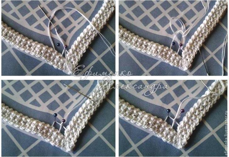 Мастер-класс: изголовье кровати в техники вязания крючком и вышивки