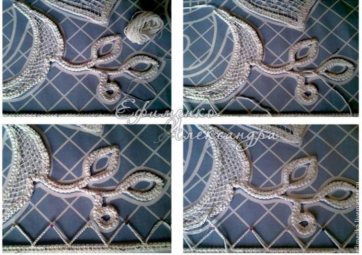 Мастер-класс: изголовье кровати в техники вязания крючком и вышивки