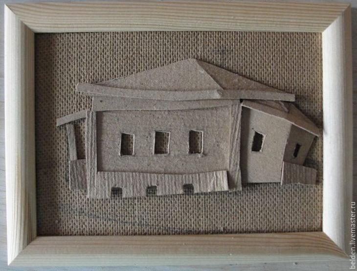 Объемные картины из картона