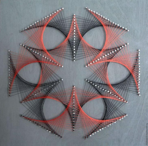 Стринг-арт: мастер-классы для начинающих, эскизы и схемы