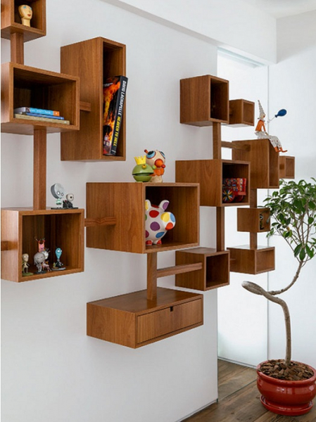 28 впечатляющих идей, как вдохнуть новую жизнь в привычный интерьер с помощью крутых полок