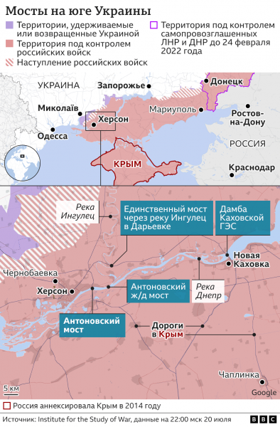 Антоновский мост в дыму. В чем значение переправ через Днепр под Херсоном и что даст украинской армии их уничтожение?