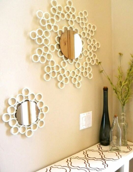 Как остатки труб ПВХ можно преобразить в предметы декора