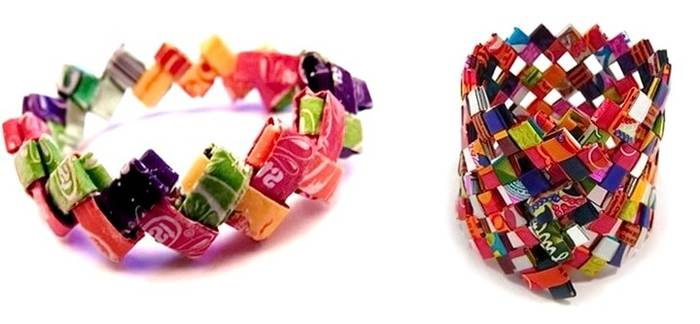 Как сделать браслет из конфетных фантиков: пошаговый мастер-класс