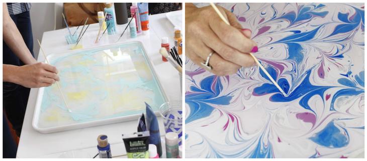 Как сделать &laquo;мраморную&raquo; бумагу